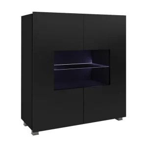 Köp online Concept 55 Tessan Vitrinskåp 100x35x107 cm Svart/Vit - Förvaring