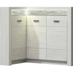 Begränsad tid Indianapolis Skänk 131x42x104 cm Beige/Grå/Vit - Förvaring