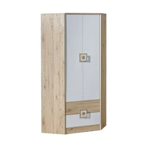 Handla nu Klacksberg Garderob 87x87x190 cm Ljus Ek/Vit - Förvaring