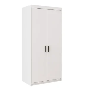 Snabb leverans Enzenauer Garderob 90x53x191 cm Vit - Förvaring