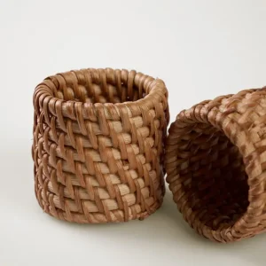 2-pack servettringar brun - 5 cm ø5 Snabb frakt