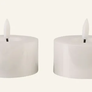 Erbjudande Led-värmeljus vit - 7,5x7,5x4 cm