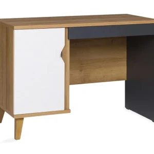 Scandinavian Choice Vintra Skrivbord 110 cm med Förvaring Skåp Brun/Vit/Svart - Möbler Fynd
