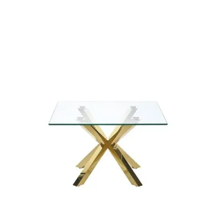 Begränsad tid Soffbord genomskinlig/guld STARLIGHT - Möbler