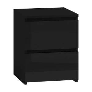 Beställ nu Scandinavian Choice Basildon Sängbord 30 cm med Förvaring 2 Lådor Svart - Möbler