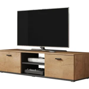 Utförsäljning Ruskelsby TV-bänk 140 cm Ek/Svart - Möbler