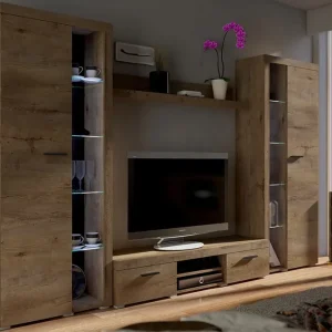 Erbjudandepris Concept 55 Rumba TV-möbelset 300x34x190 cm Beige/Brun - Möbler