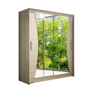 Westa Garderob 150x58x200 cm Trä/natur - Förvaring Rabatt