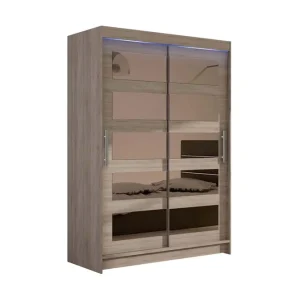 Premium Miami Garderob 120x58x200 cm Beige/Grå - Förvaring