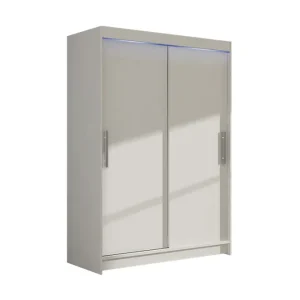 Fri frakt Miami Garderob 120x58x200 cm Vit - Förvaring