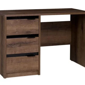 Erbjudandepris Manor House Najera Skrivbord 120 cm med Förvaring 3 Lådor Brun/Svart - Möbler