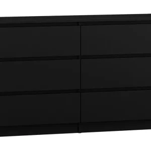 Malwa Byrå 120x30x77 cm Svart - Förvaring Snabb leverans