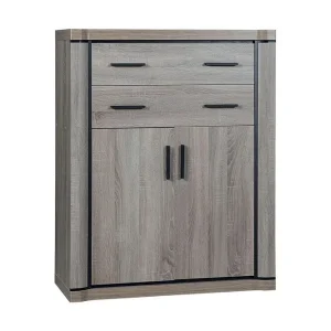 Dallas Skänk 97x43,5x123 cm LED-belysning Beige/Grå - Förvaring Billigare
