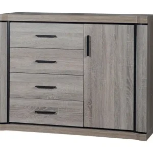 Dallas Skänk 117x43,5x91 cm LED-belysning Beige/Grå - Förvaring Beställ idag