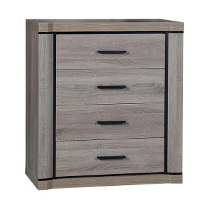 Dallas Skänk 80,5x43,5x91 cm LED-belysning Ek - Förvaring Billig