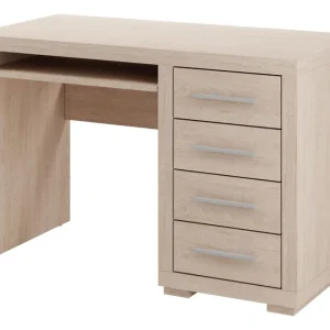 Billigare Benavila Skrivbord 120 cm med Förvaring 4 Lådor Beige/Grå - Möbler
