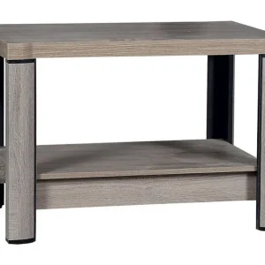 Chezum Soffbord 90 cm med Förvaring Hylla Tryffel/Beige/Grå - Möbler Endast denna vecka