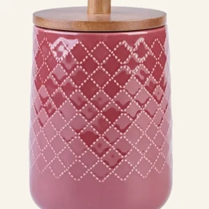 Förvaringsburk mörkröd - 14x14x20,5 cm Erbjudandepris