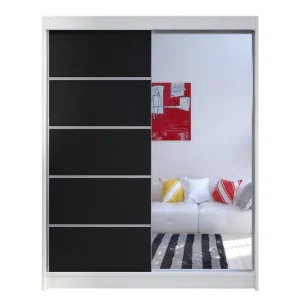 Camino Garderob 58x150 cm LED-belysning Brun/Vit - Förvaring Nedsatt pris