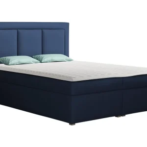 Premium Moden Kontinentalsäng 160x215cm LED-belysning Blå - Möbler