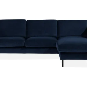 Teodin Sammetssoffa 2-sits med Divan Höger - Möbler I lager