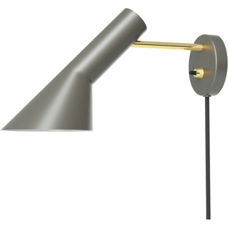 Bästa pris AJ Vägglampa, Varmgrå / Mässing