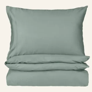 Kundfavorit Påslakanset i satin lindblomsgrön - 150x210 cm