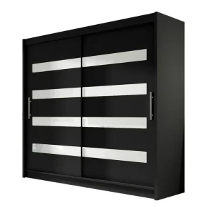 Utförsäljning Scandinavian Choice Prag Garderob 180x57x215 cm LED-belysning Scandinavian Choice Black - Förvaring
