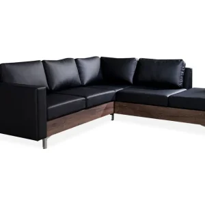 Handla nu Truro 8-sits Soffa Höger Svart - Möbler