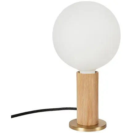 Billig Knuckle Bordslampa Med Sphere IV Ljuskälla, Ek