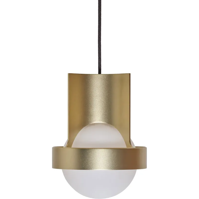 Bästa pris Loop Single Taklampa med Sphere IV, Guld