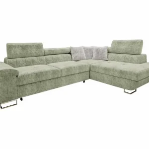 Billig Reginia 4-sits Hörnbäddsoffa Light green - Möbler