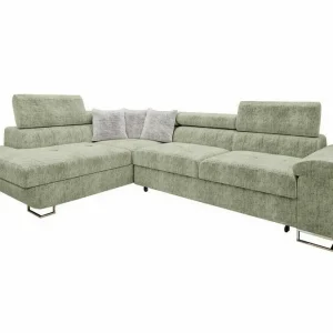 Billig Reginia 4-sits Hörnbäddsoffa Light green - Möbler
