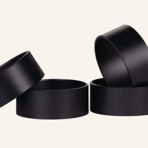 Snabb leverans 4-pack servettringar svart - ø4,5