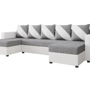 Midfeld 4-sits Hörnbäddsoffa White/Grey - Möbler Begränsat antal