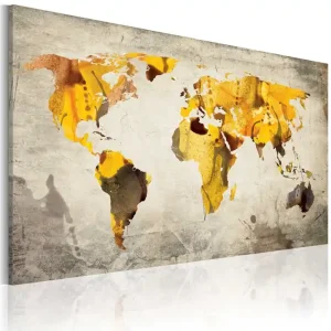 Billig Tavla Sunny Kontinenter 60x40 - Inredning & dekor