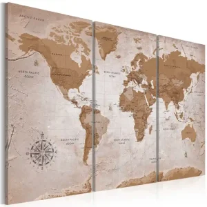 Tavla Vintage Map Oriental Travels 120x80 - Inredning & dekor I lager