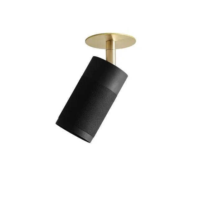 Erbjudandepris Patrone Infälld Taklampa Svartbrunerad/Mässing Box-Fit