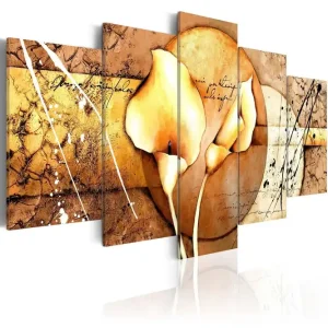 Tavla The Secret Of Calla Lily Gold 100x50 - Inredning & dekor Reapris