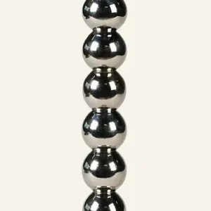 Ljusstake silver - 9x9x26 cm Rea
