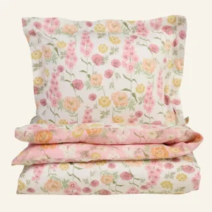 Påslakanset i satin multi/rosa - 230x220 cm Säker betalning