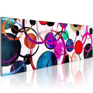 Snabb leverans Tavla Colourful Circle 150x50 - Inredning & dekor