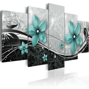Tavla Turquoise Flower Of Night 100x50 - Inredning & dekor Billig