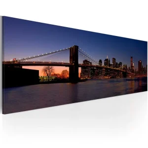 Billig Tavla Brooklyn Bridge Panorama 120x40 - Inredning & dekor