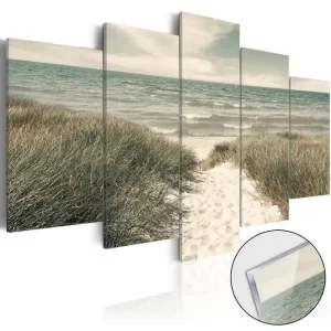 Billig Tavla På Akryl Quiet Beach 100x50 - Inredning & dekor
