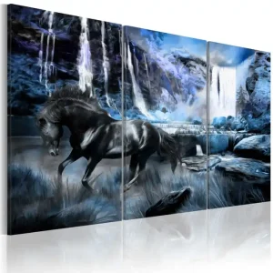 Tavla Waterfall In Colour Of Sapphire 120x80 - Inredning & dekor Kampanjpris