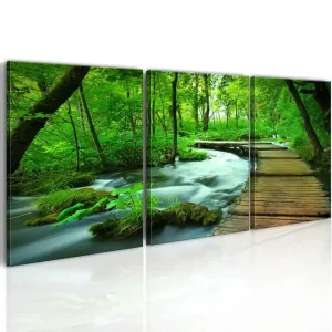 Tavla Forest Broadwalk Triptych 120x40 - Inredning & dekor Beställ idag