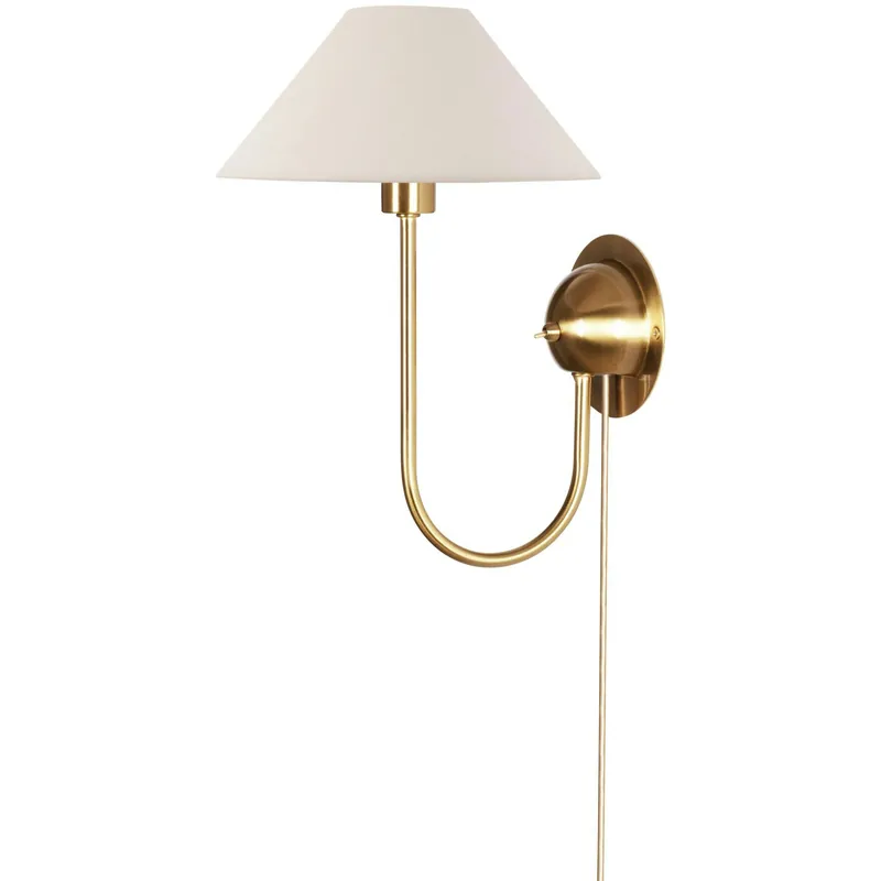 Billigare Iris Vägglampa, Creme