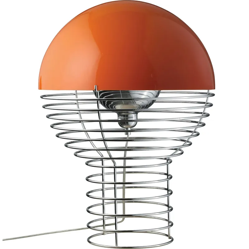 Handla nu Wire Bordslampa 40 cm, Krom / Orange
