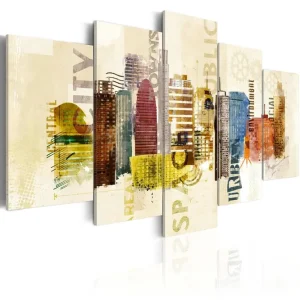 Tavla Urban Design 5 Pieces 100x50 - Inredning & dekor Populär